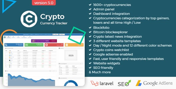 Crypto Currency Tracker v5.3 - Realtime Prices, Charts, News, ICO's and more