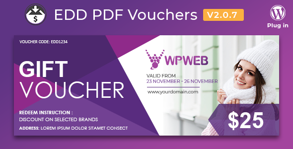 Easy Digital Downloads - PDF Vouchers v2.0.7