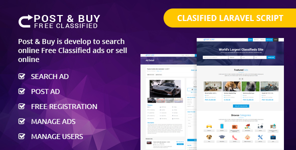 Post and Buy v1.1 - Classified Ads Listings 
