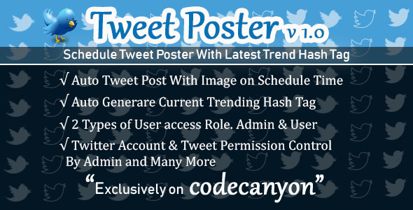 Tweet Poster - Powerful Schedule Tweet Poster on PHP Codeigniter - nulled