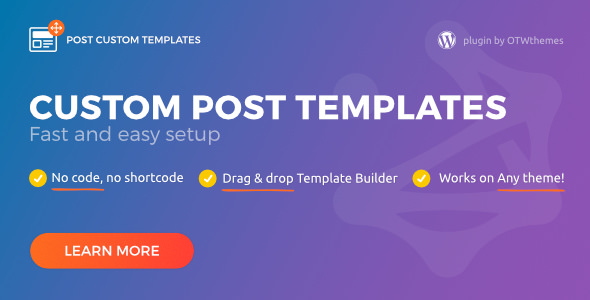 Post Custom Templates Pro v1.14 - WordPress plugin