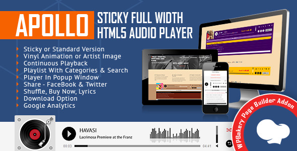 Apollo v1.7 - Audio Player for WPBakery Page Builder