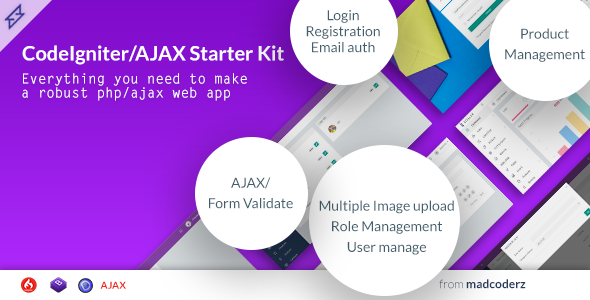 Steller - Codeigniter Starter Kit with Ajax