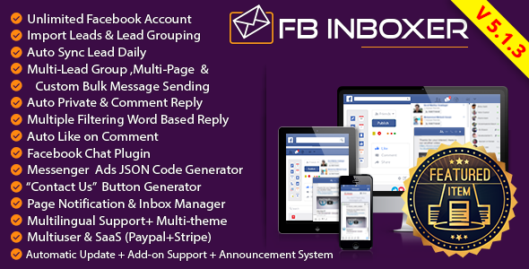 FB Inboxer v5.1.3 - Master Facebook Messenger Marketing Software - nulled