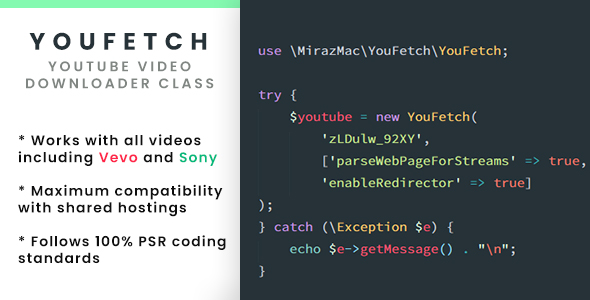 YouFetch - YouTube Video Downloader Class