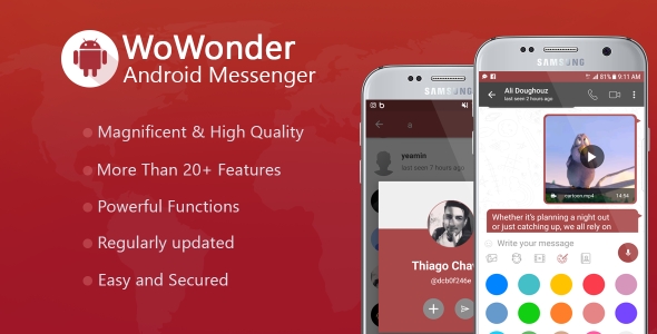 WoWonder Android Messenger v1.6.2 - Mobile Application for WoWonder Social Script