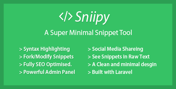 Sniipy - A Super Minimal Snippet Tool