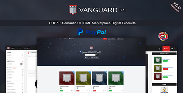 Vanguard v2.1 - Marketplace Digital Products PHP7 