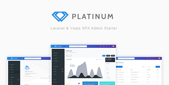 Platinum - Laravel & Vuejs SPA Admin Starter