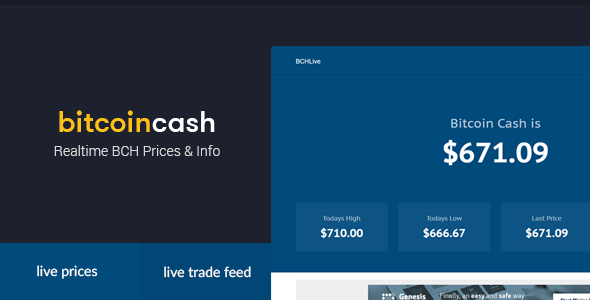BCHLive - Realtime Prices & Info for Bitcoin Cash