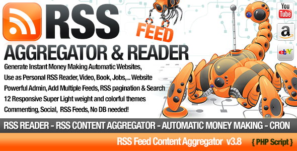 RSS Aggregator v3.8 - Niche Content RSS Site Builder