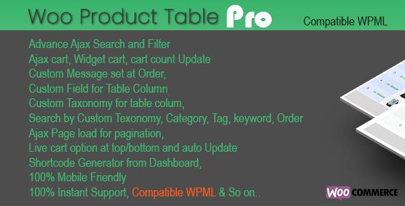 Woo Products Table Pro v3.9