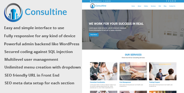 Consultine v1.7 - Consulting, Business and Finance Website CMS