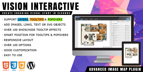 Vision Interactive v1.0 - Image Map Builder for WordPress