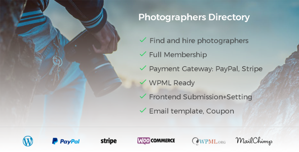 Photographer Directory v1.0.7 - WordPress Plugin