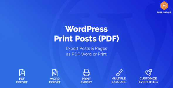 WordPress Print Posts & Pages (PDF) v1.1.5