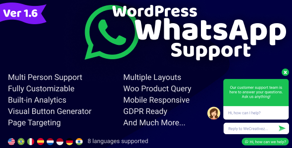 WordPress WhatsApp Support v1.6