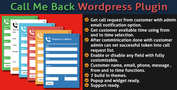 Call Me Back v2.0 - WordPress Plugin
