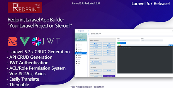 Redprint v1.6.32 - Laravel App Builder CRUD Generator Plus - nulled