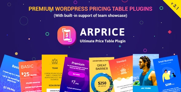 ARPrice v3.1 - Ultimate Compare Pricing table plugin