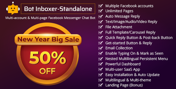 Bot Inboxer - Standalone v2.2 - Multi-account & Multi-page Facebook Messenger Chat Bot - nulled