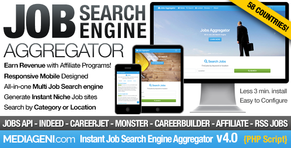 Instant Job Search Engine Aggregator v4.0