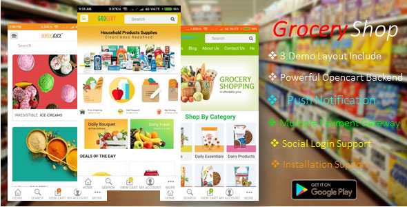 Android Ecommerce - GroceryShop App 