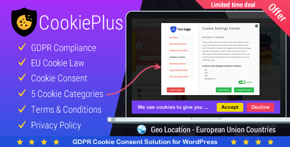 Cookie Plus v1.6.1 - GDPR Cookie Consent Solution
