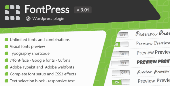 FontPress v3.3.2 - WordPress Font Manager