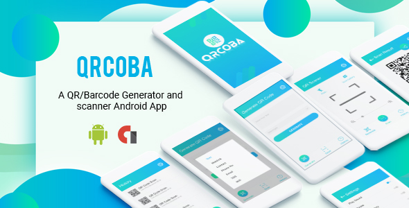 QRcoba v2.0 - A QR/Barcode Generator and Scanner Android App with Admob 