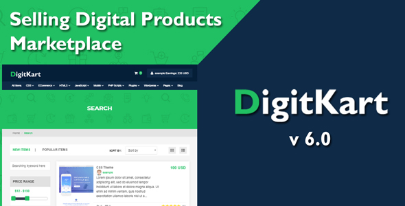 DigitKart v6.0 - Multivendor Digital Products Marketplace