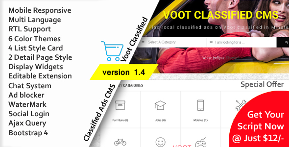 Voot Classified v1.4 - Classified Ads CMS