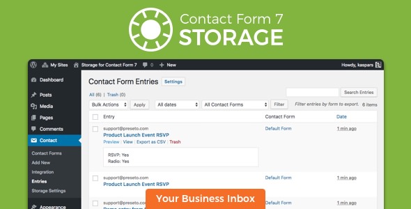 Storage for Contact Form CF7 v2.0.2