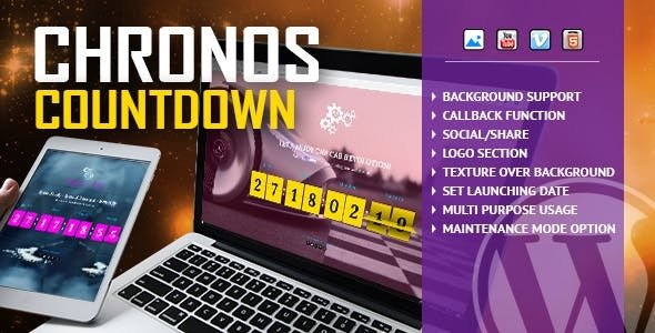 Chronos CountDown v1.1 - Responsive Flip Timer
