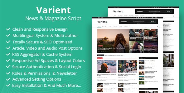 Varient v1.6 - News & Magazine Script - nulled