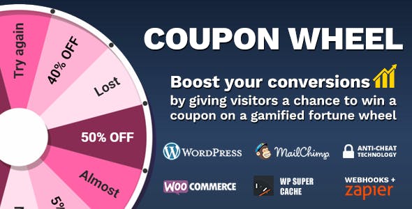 Coupon Wheel For WooCommerce and WordPress v3.0.6