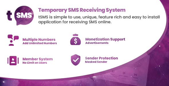 tSMS v1.9 - Temporary SMS Receiving System