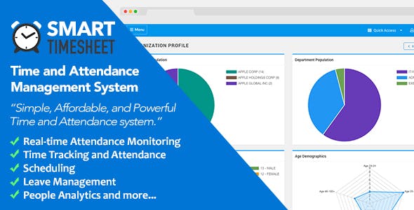 Smart Timesheet v3.7 - Time and Attendance Management System