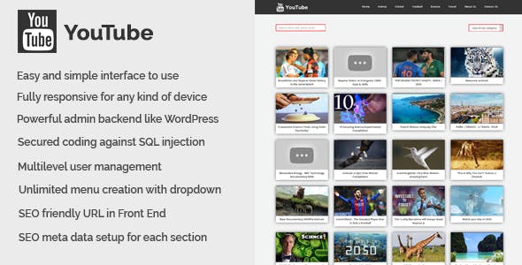 YouTube v1.0.0 - YouTube Video Collection CMS