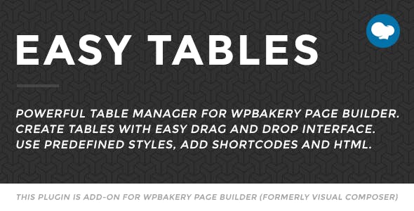 Easy Tables v2.2.0 - Table Manager for WPBakery Page Builder