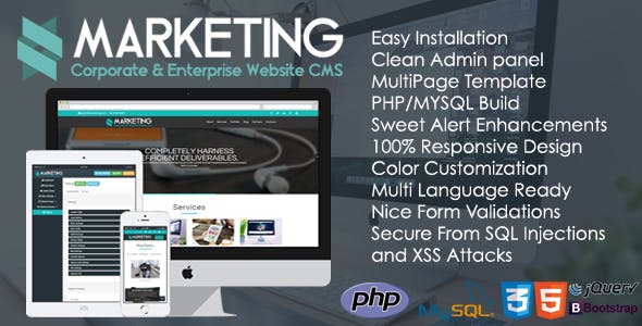 Marketing v1.2 - Corporate & Enterprise Website CMS