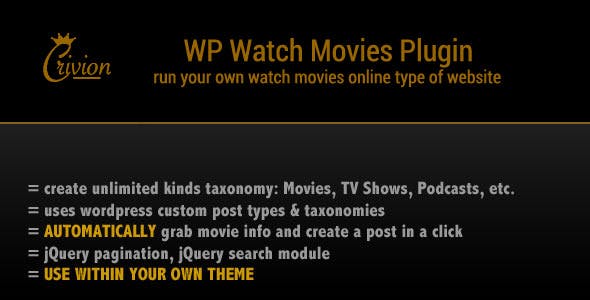 WP Watch Movies & TV Shows Online v1.6