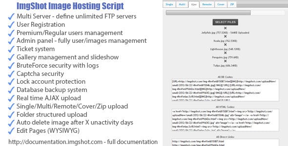 ImgShot v1.2 - Image Hosting Script 