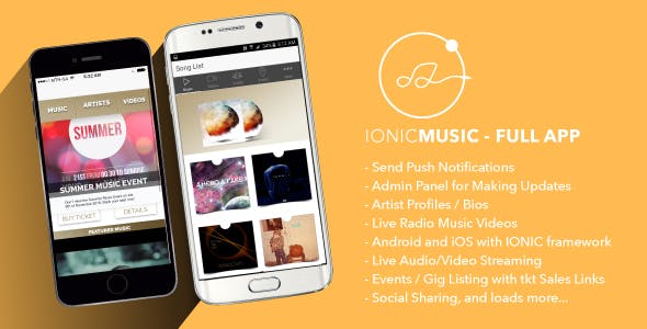 Ionic Music - Full Application 