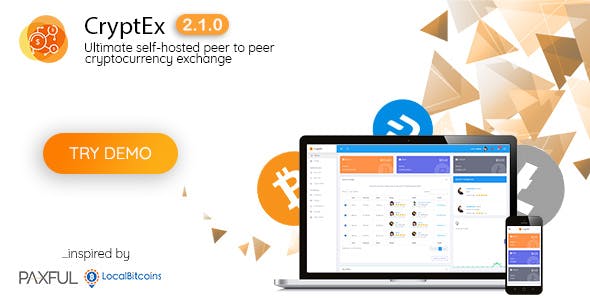 CryptEx v2.1.0 - Ultimate peer to peer CryptoCurrency Exchange platform (with self-hosted wallets) - nulled