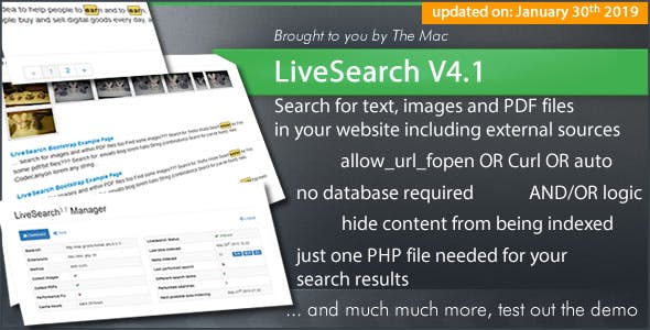 LiveSearch v4.1 - Searchengine for your Website