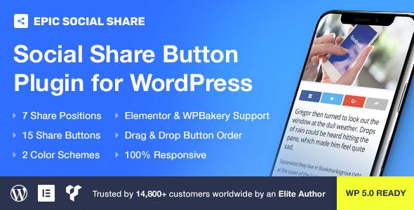 Epic Social Share Button for WordPress v1.0.3