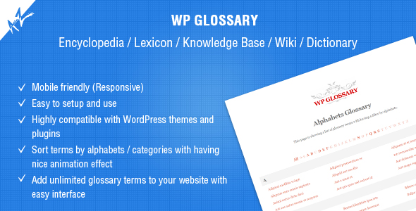 WP Glossary v2.5 - Encyclopedia, Lexicon, Knowledge Base