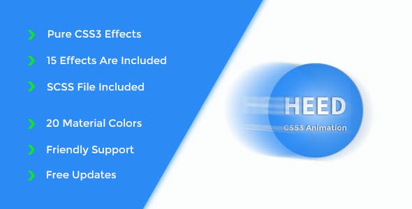 Heed - Pure CSS3 Animation Effects