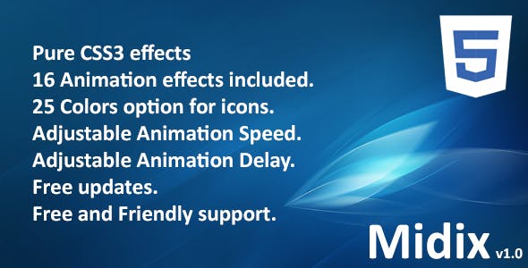 Midix - CSS3 Animation Effects Without Jquery